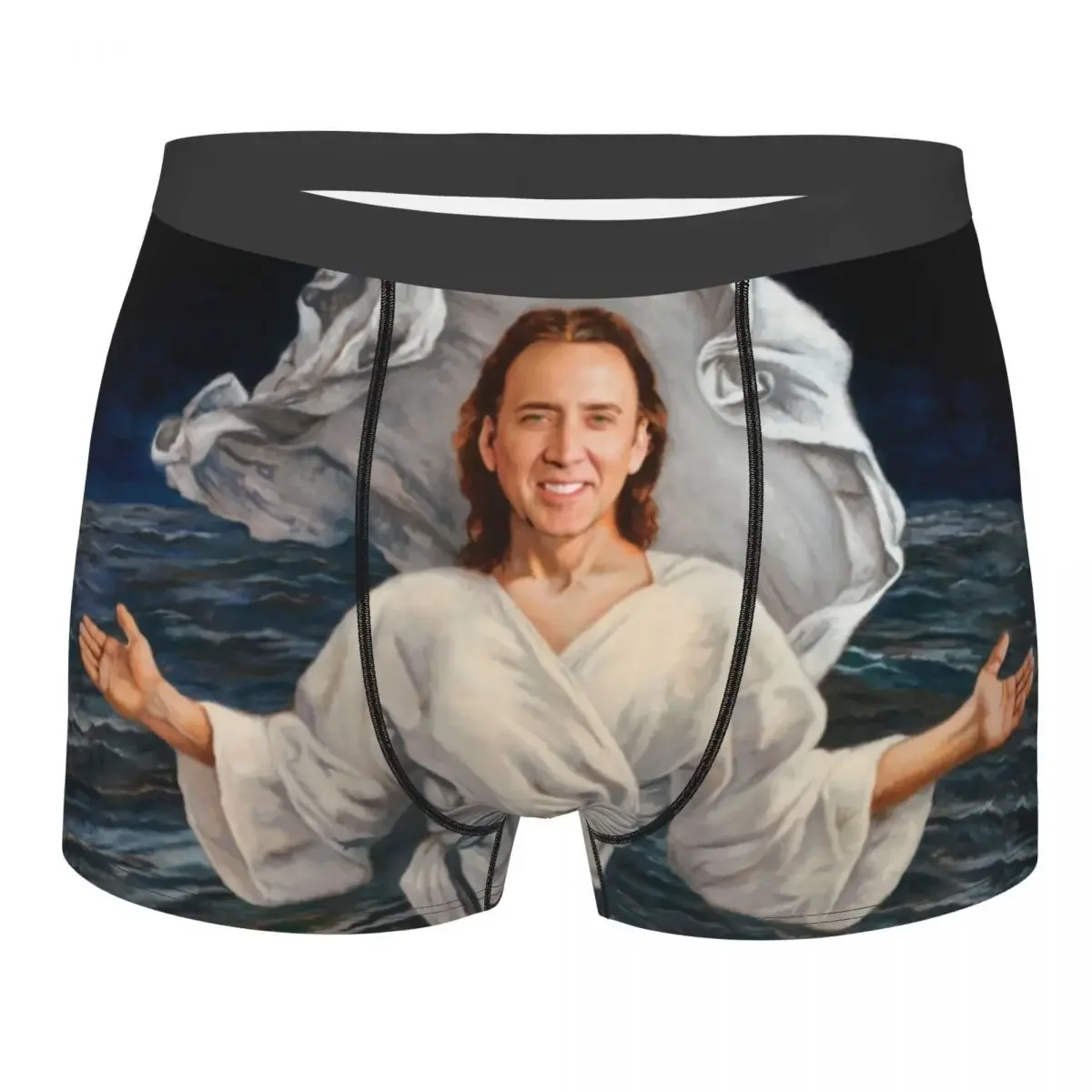 

Nicolas Cage Walking On Water Underwear Male Sexy Print Customized Funny Meme Boxer Briefs Shorts Panties Breathable Underpants