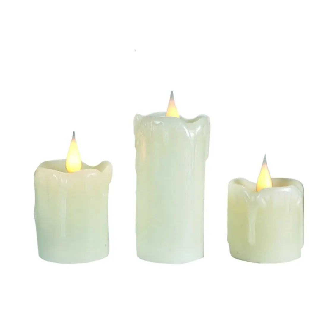 

USB перезаряжаемые беспламенные свечи воotive, светодиодные мерцающие восковые свечи цвета слоновой кости, 3D пламя с пультом дистанционного управления, свадебная домашняя вечеринка