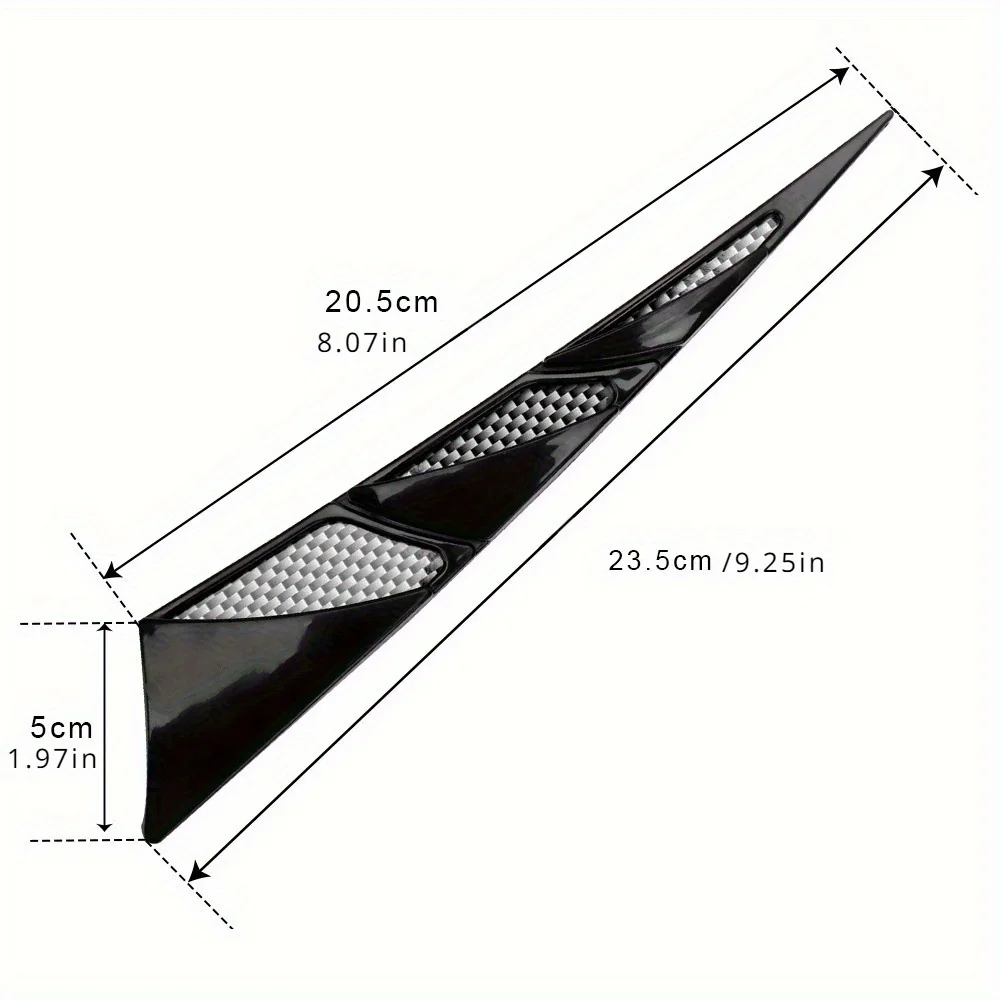 2 fashionable General Motors engine hood vent air side flow intake covers, car exterior engine hood side door decoration