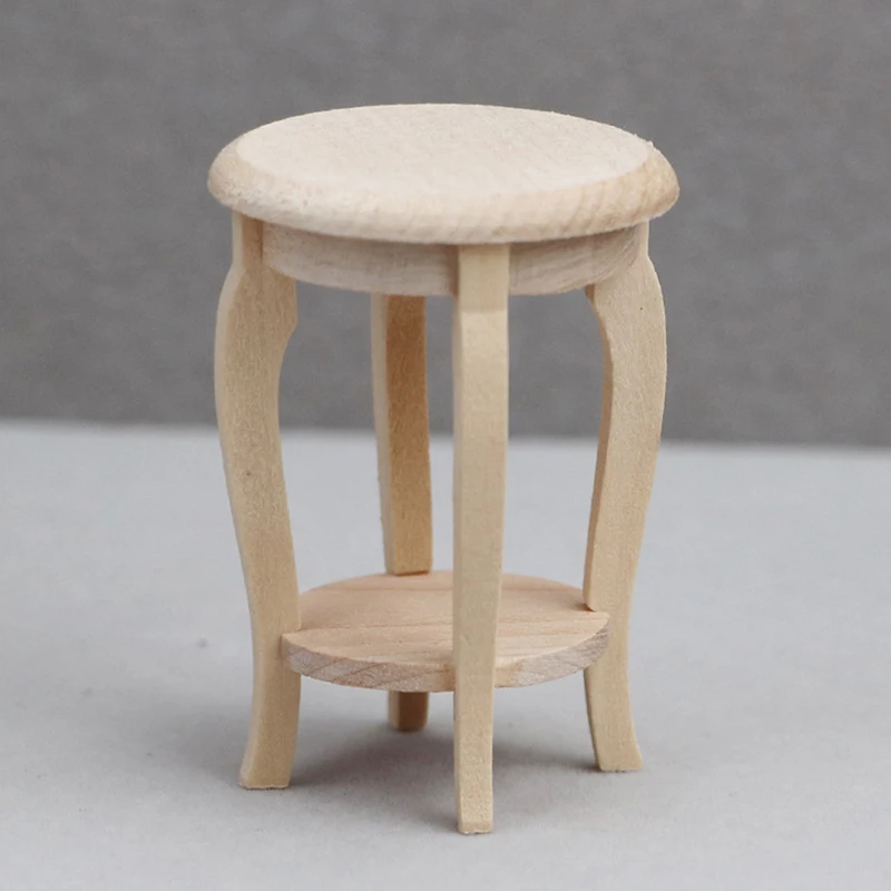 

1/12 Simulation Wooden Stool Living Room Toy Doll House Accessories Mini Dollhouse Furniture Miniature Kids Toy