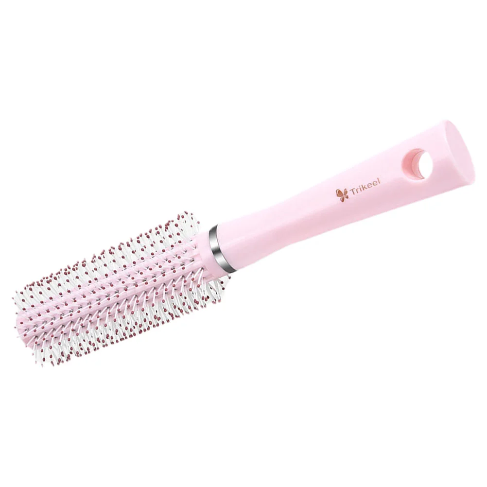 

Round Hair Brush Comb for Women Bangs Styling Hairbrushes Blow Drying Roller Pink Travel