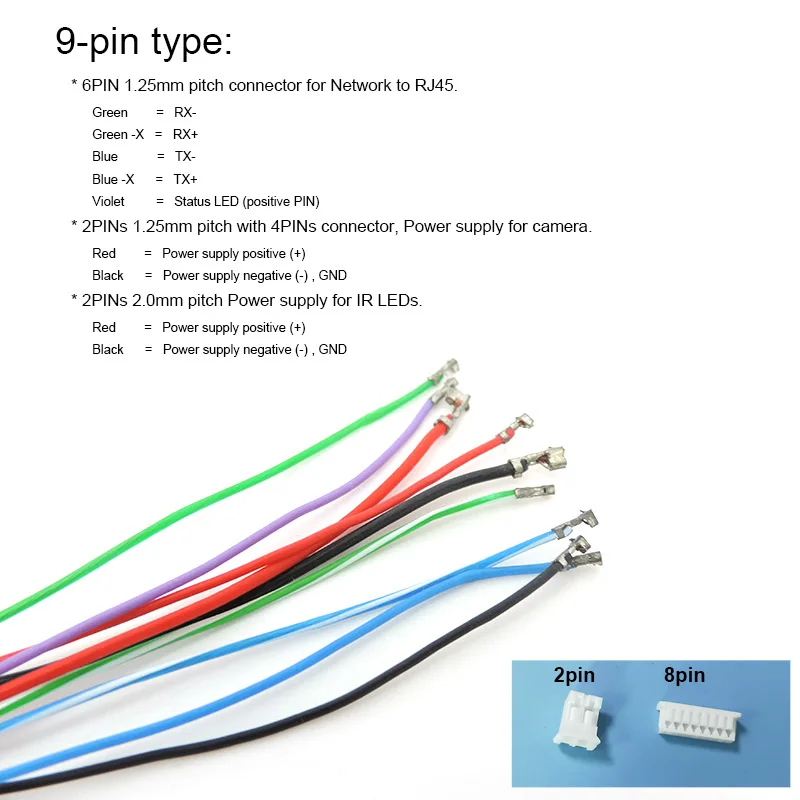 Imagem -06 - Módulo Poe Capa Impermeável para Cctv Cabo de Rede dc Audio ip Câmera Split Wire Pin Core 48v a 12v Rj45