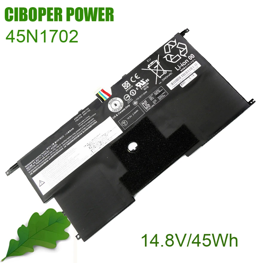 Laptop Battery SB10F46441 SB10F46440 00HW002 00HW003 45N1700 45N1701 45N1702 45N1703 50Wh For ThinkPad X1 Carbon Gen 3 Ultrabook