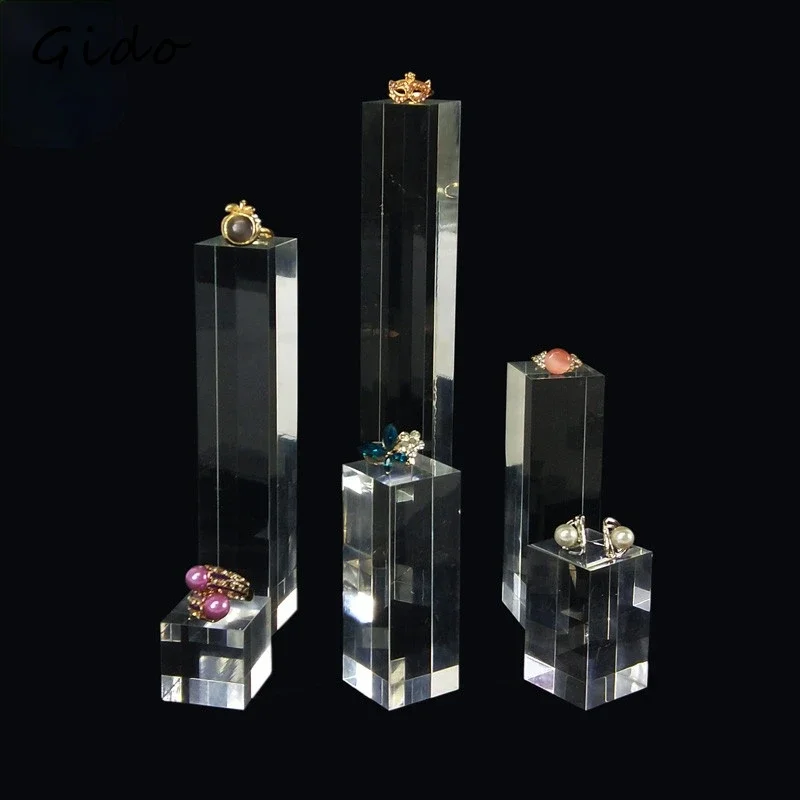 Acrylic Blocks Jewelry Holder Jewellery Organizer Display Stand for Bracelet Necklace Ring Earring Cosmetics Perfume Rack