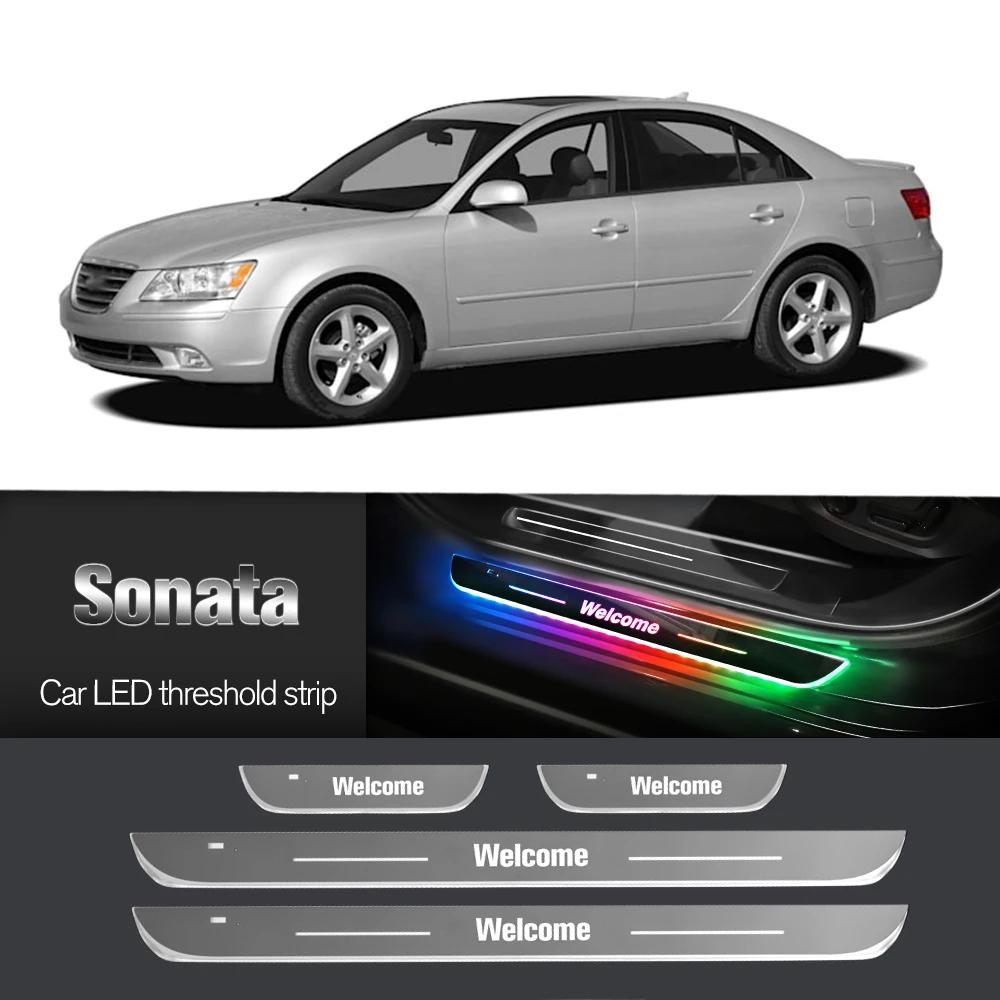 

Car Door Sill Light For Hyundai Sonata 1998-2023 2011 2015 2018 Customized Logo LED Welcome Threshold Pedal Lamp Accessories