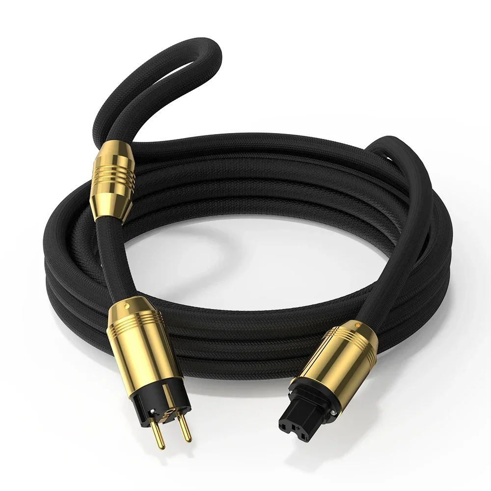 Audiocrast P116 OFC Hifi Power Cable Hi-end Audiophile European AC US EU Gold Plated Plug Cord