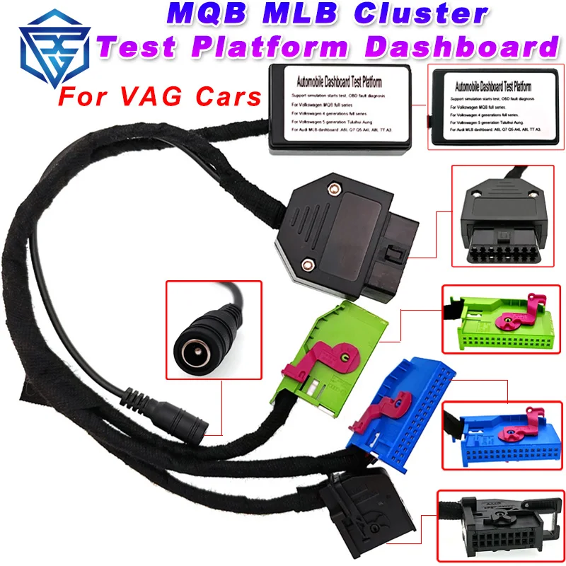 

Car MQB MLB Cluster Test Platform Dashboard Cable Kit for VW MQB full series for AudiA6 A8 A4 Q7 Q5 MLB Car Power On Instrument