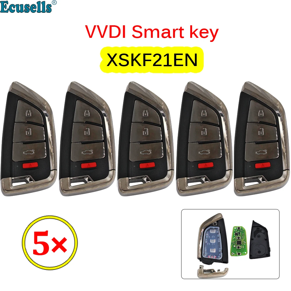 

5Pcs/Lot XHORSE VVDI VVID2 Universal Remotes Smart Key with Proximity Function Keyless Go PN: XSKF21EN English Version