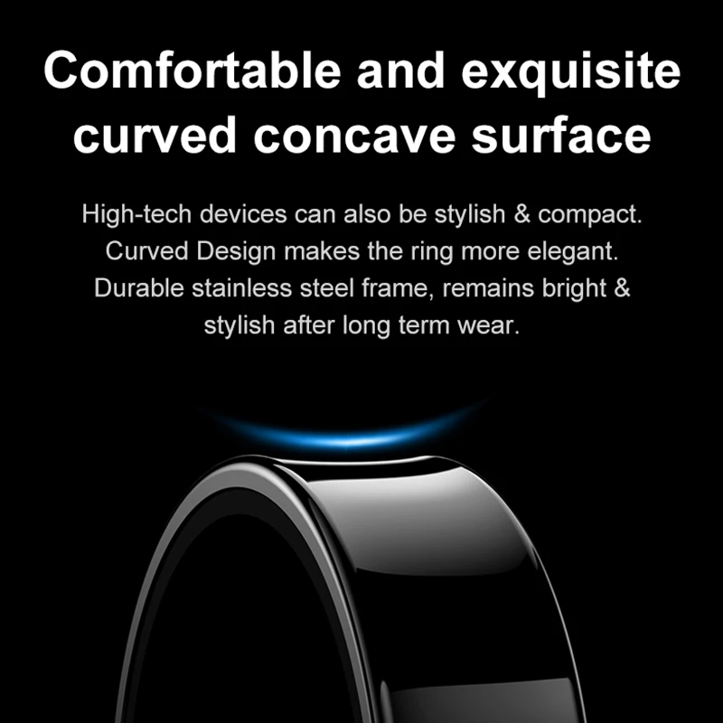 R09 Smart Ring Men Women with Gesture Swipe Tiktok Video 5ATM Waterproof Heart Rate Skin Temperature Health Monitor Smartring - Image 2