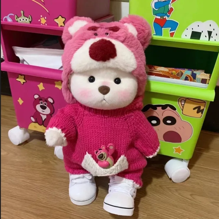 30 cm hoge kwaliteit handgemaakte Lena Joint Bear Only kleding cosplay verandering kleding meisje knuffel knuffelpop vriendin geschenken