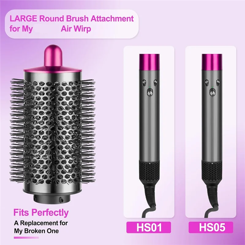 ABBK-20MM-36MM Attacco per botti lunghi e piccolo attacco per spazzola rotonda per Dyson Airwrap, per riccioli di botti e riccioli d'onda