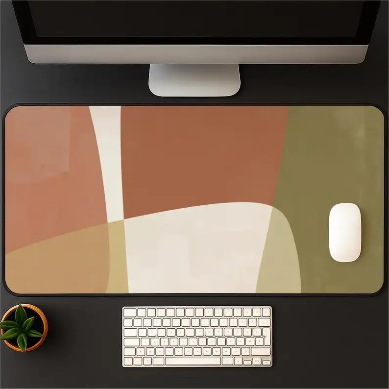 

Abstract Color Block Table Mats Warm Earth Tone Mouse Pad Simple Neutral Table Mat Give Him/her A Comfortable Workspace Gift