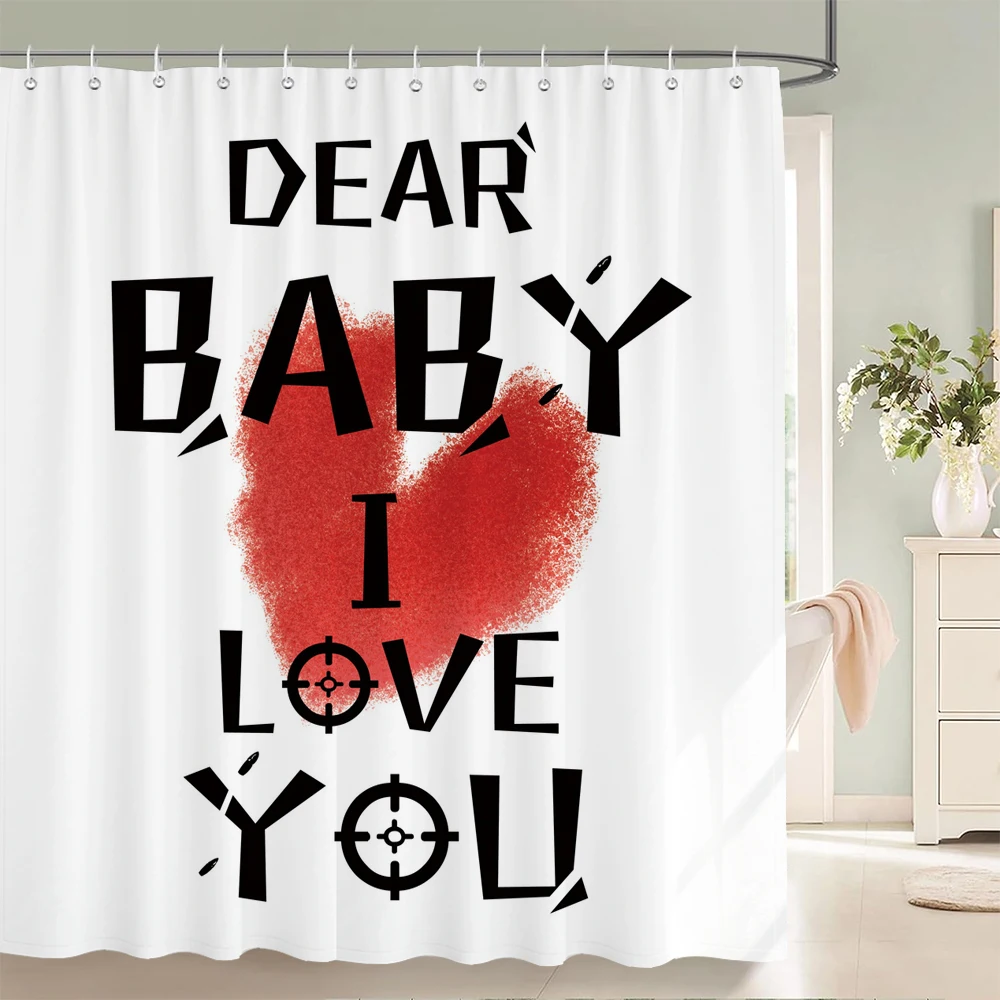 

Home shower curtain for bathroom waterproof fabric modern white minimalist style bathroom Curtain with hooks decorative curtain