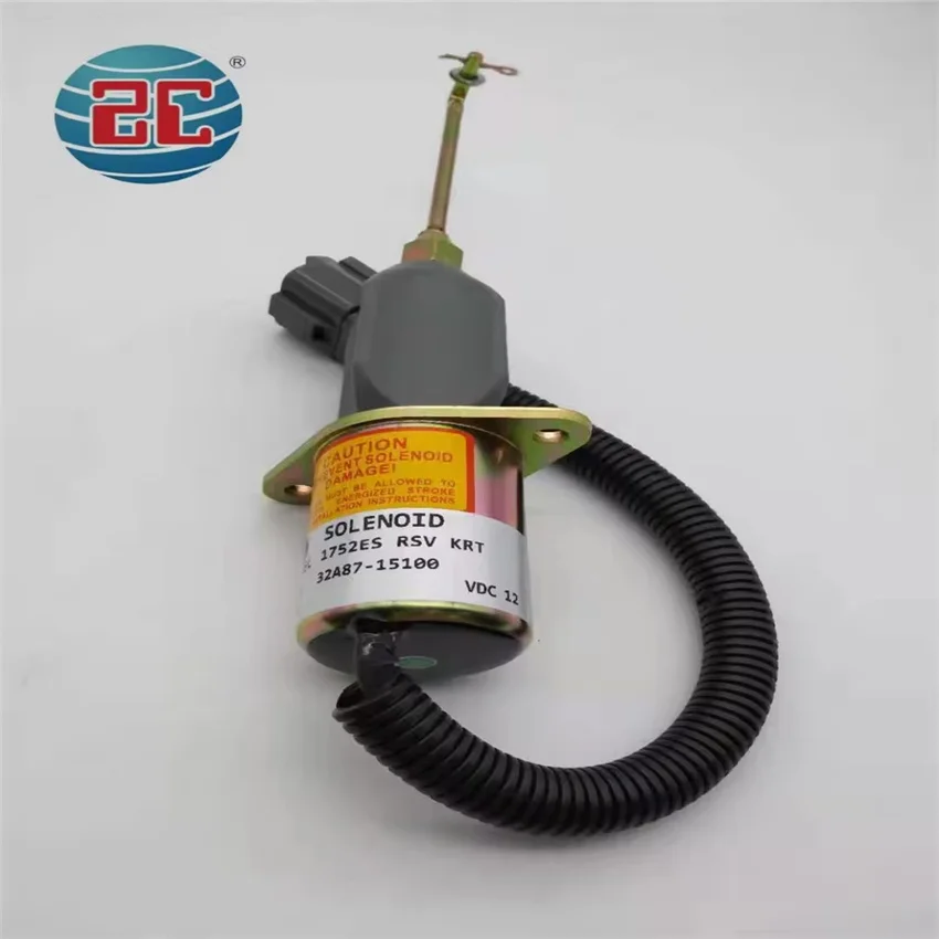 32A87-15100 12V Engine ShutOff Solenoid For Caterpillar, Cummins, Mitsubishi