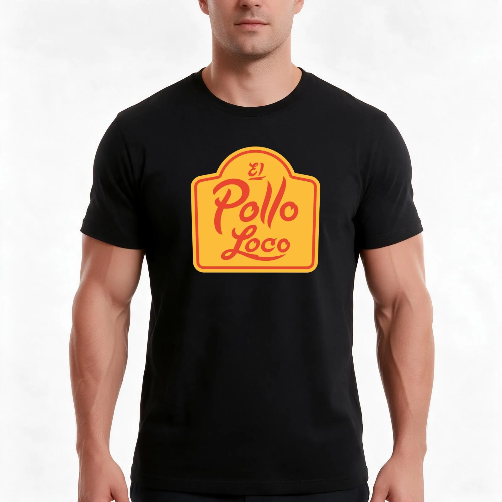 El Pollo Loco T-Shirt, Summer Casual Cotton Tee, Oversized Streetwear Tops, Vintage Graphic Print, Loose Fit Short Sleeve