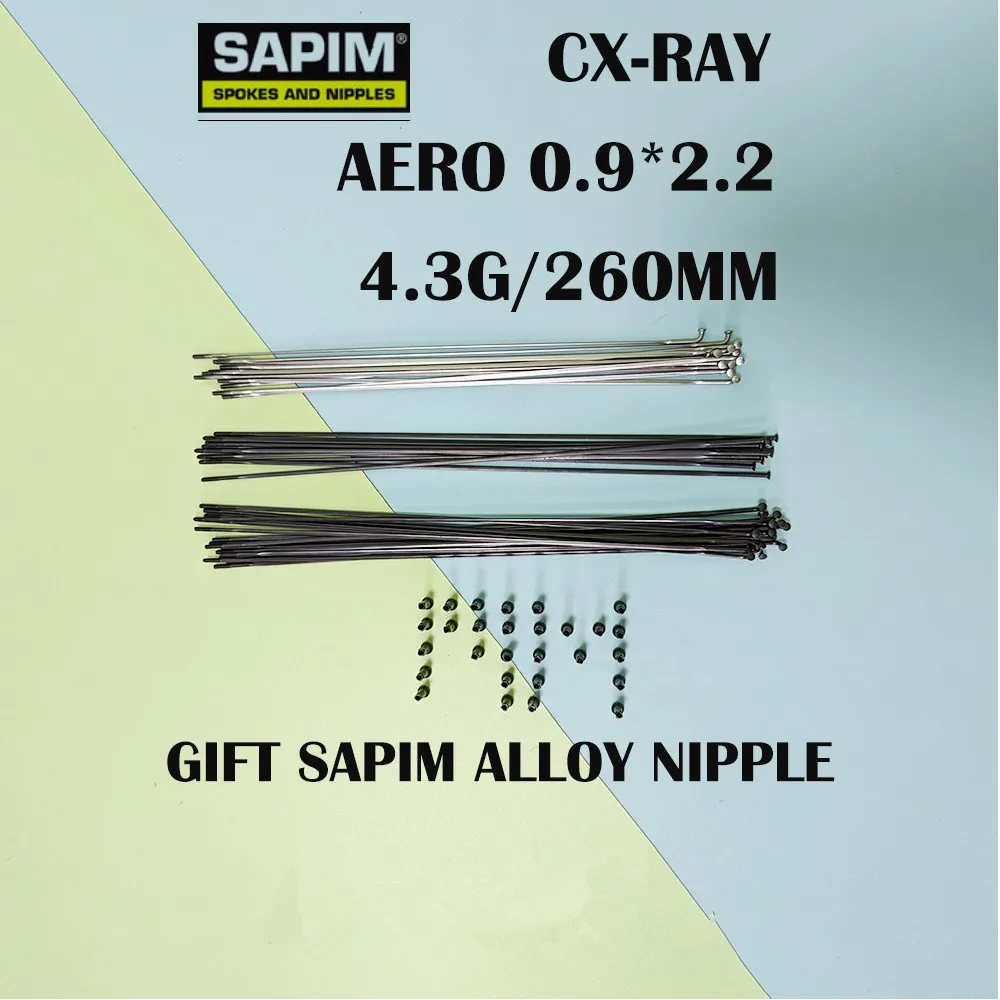 

Sapim cx-ray J-bend 4.3G Straightpull light Spoke mountain MTB Road bike BMX Bicycle Aero Spokes 14G 2.0MM 29 With Nipple