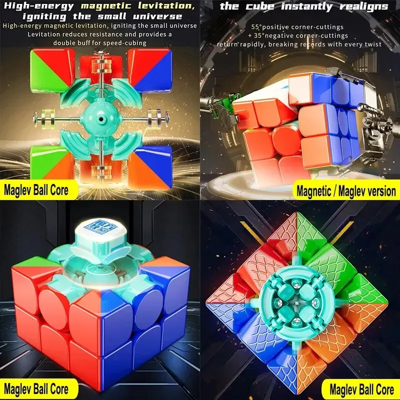 MoYu RS3M V5 3X3 Magnetic Magic Speed Cube Fidget Brinquedos profissionais RS3 M 2023 V5 Cubo Magico Puzzle