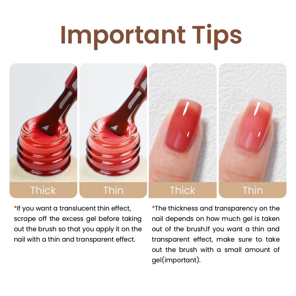 MAYCHAO 12ml Jelly Gel Nail Polish Semi Permanent Top Coat Soak Off UV LED Gel Art Nail Varnish Manicure Long Lasting Nail Gel
