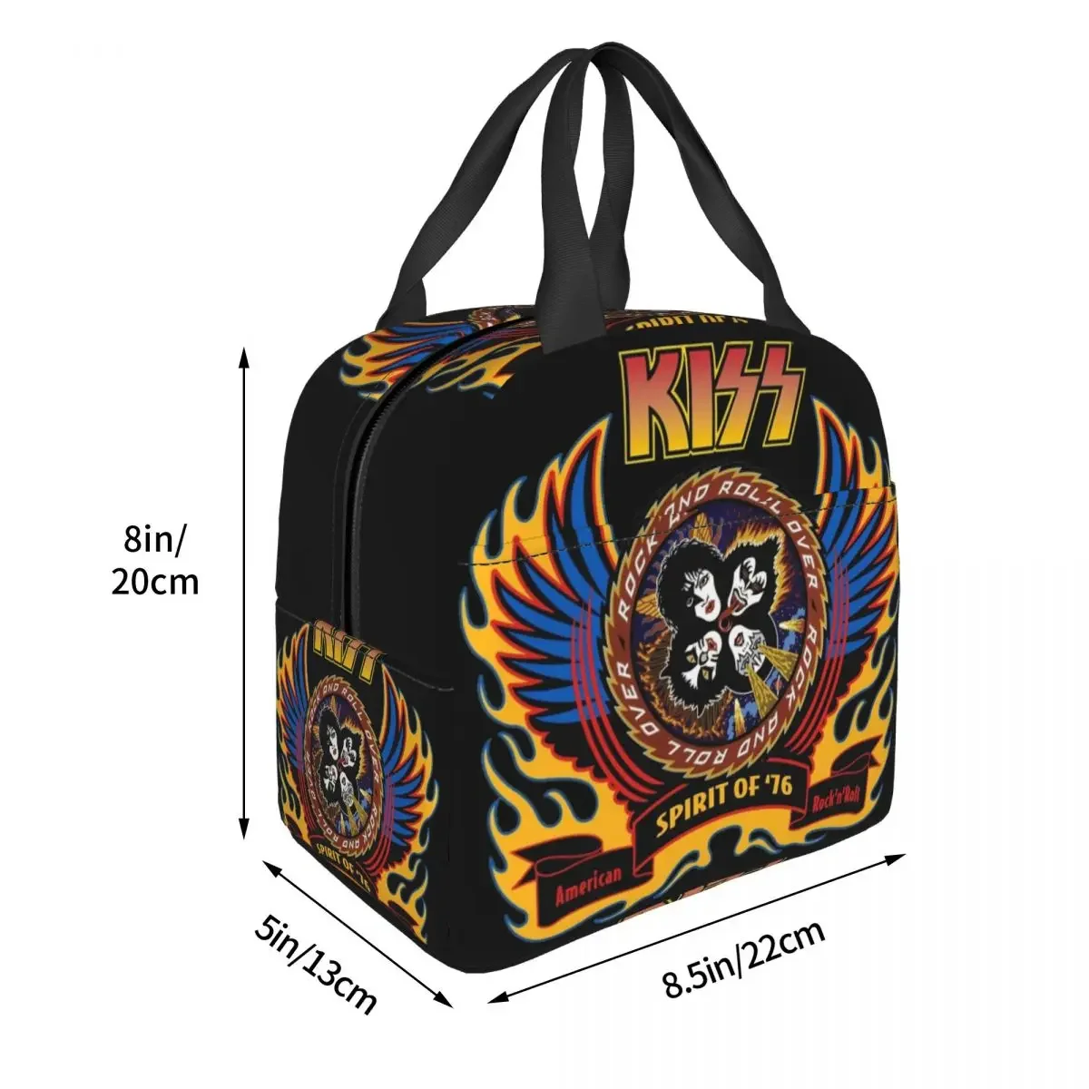 Rock Band Catman Insulated Lunch Bags High Capacity Kiss Reusable Cooler Bag Lunch Box Tote Office Outdoor Food Bag