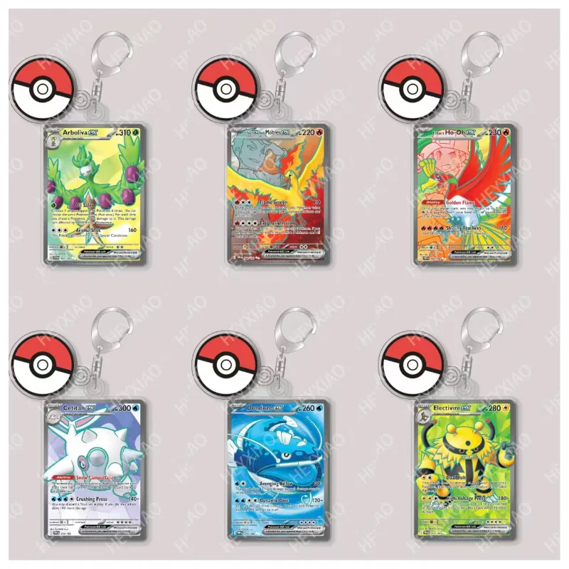 

Keychain Bag Charms For Pokemon Arboliva Moltres Ho Oh Cetitan Dondozo Electivire Mewtwo Regirock Anime Game Collection DIY Toy