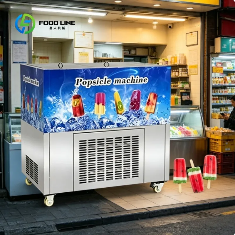 

Automatic Ice Pop Machine with Food Grade Stainless Steel Body for Popsicle, Ice Lolly and Frozen Dessert Manufacturing
