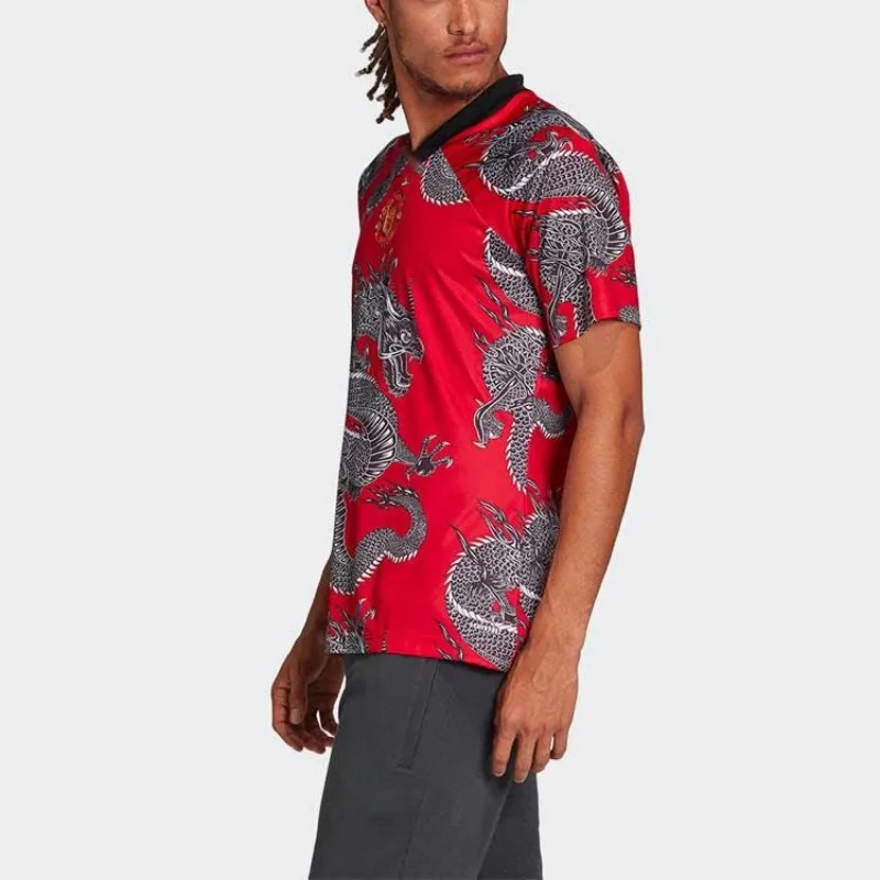 Manchester United Chinese Loong Fashion Jersey Camiseta de ocio al aire libre para hombres y mujeres Secado rápido Niños adultos