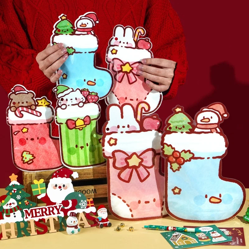 50PCS Cute Plastic Christmas Ziplock Bag DIY Matcha Wedding Birthday Snack Sugar Coffee Corn Spice Candy Gift Storage Pouches