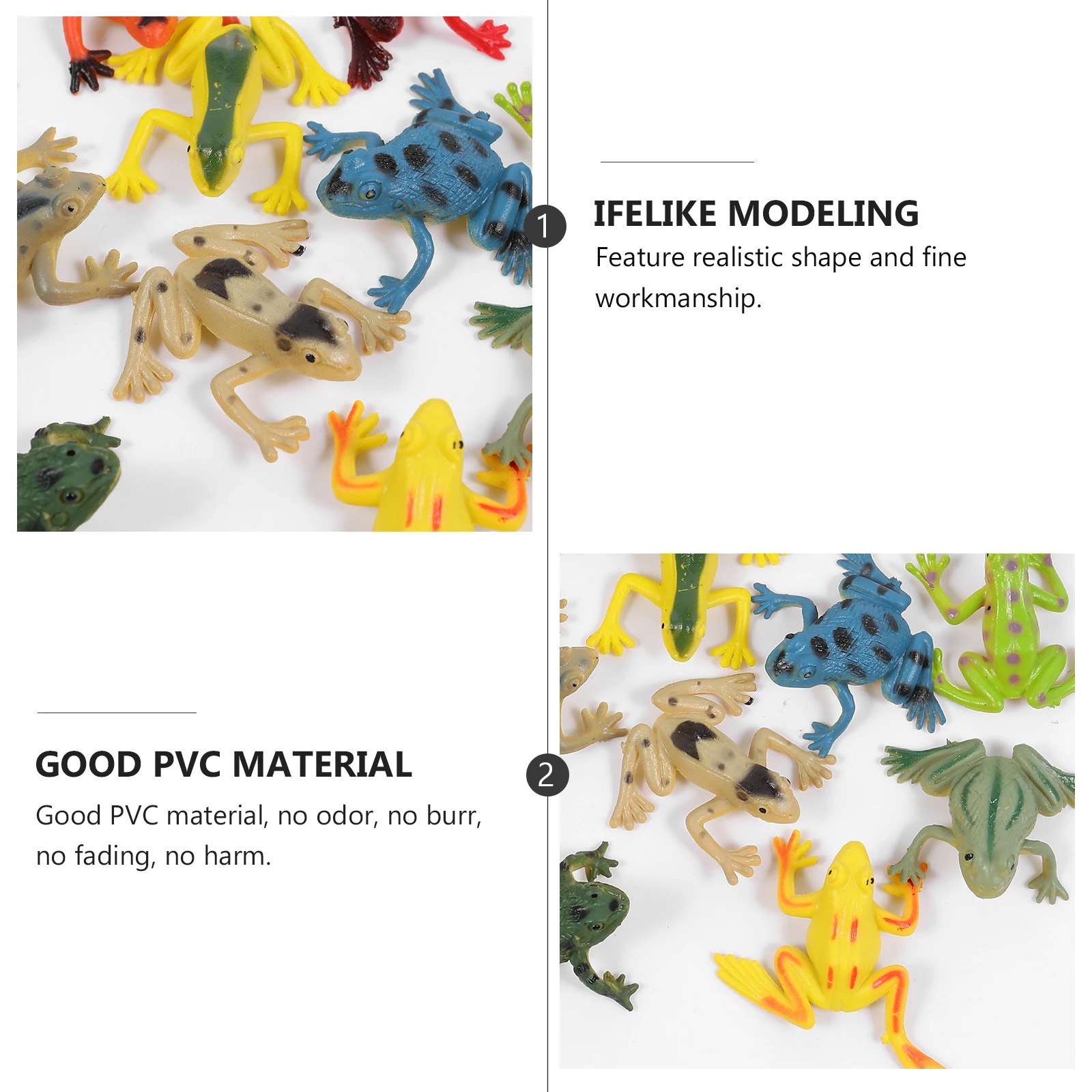 12 Pcs Frog Ornaments PVC Statues Tiny Frogs Decorations Garden Child Miniature Toys Durable Non Fading Safe