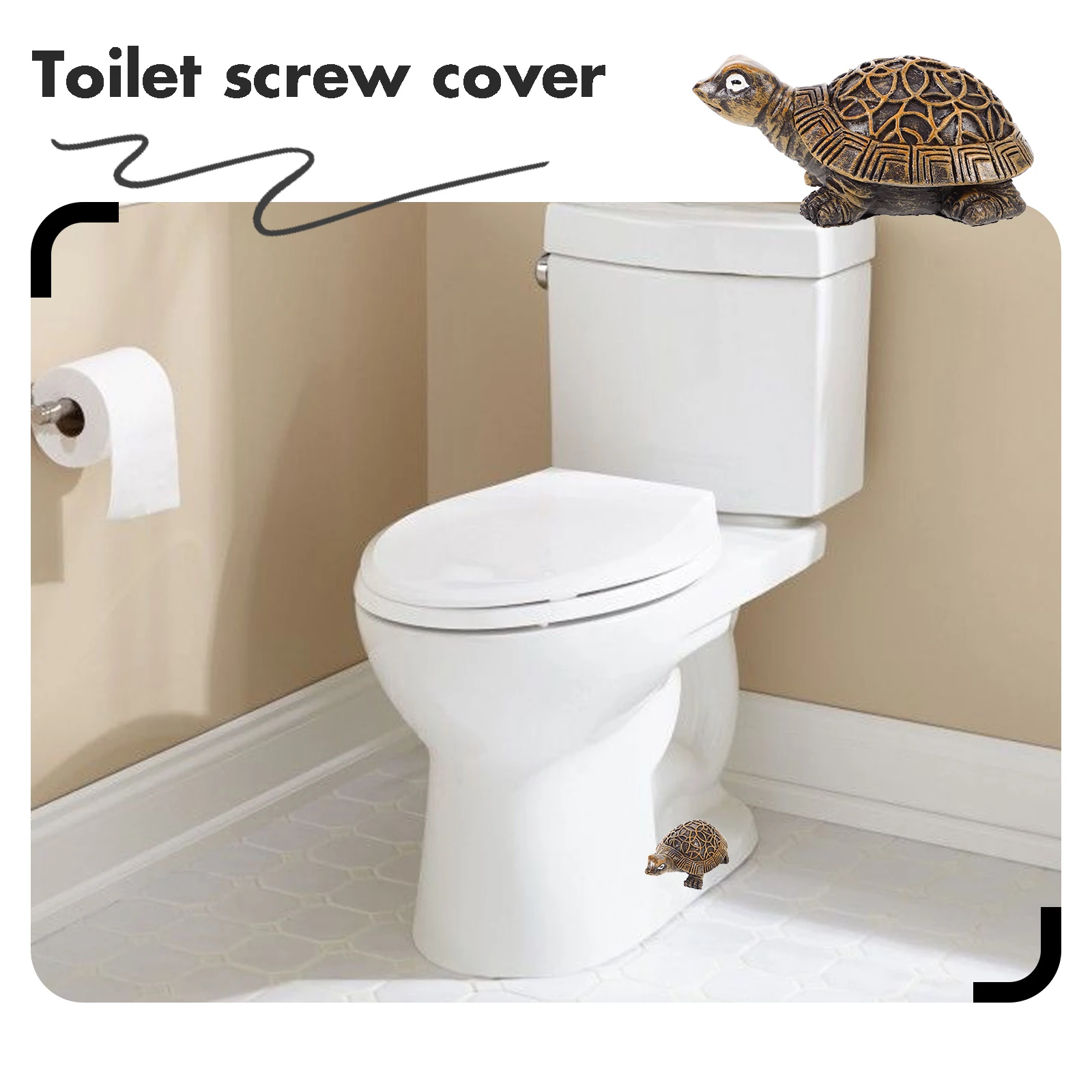 

2Pcs Toilet Tank Screw Cover Sturdy Decorative Bolt Caps Easy Install for Walls Furniture Universal Replacement