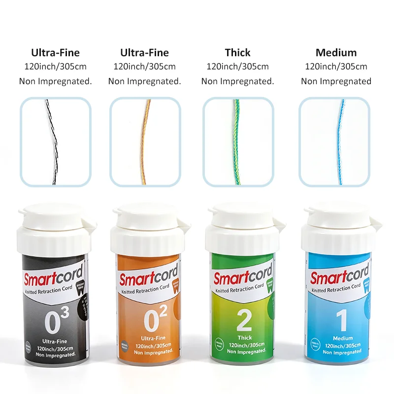 Dental Thread Disposable Gingival Retraction Cord Plain Knitted Dentistry Dentist Material Size #0/00/000/1/2