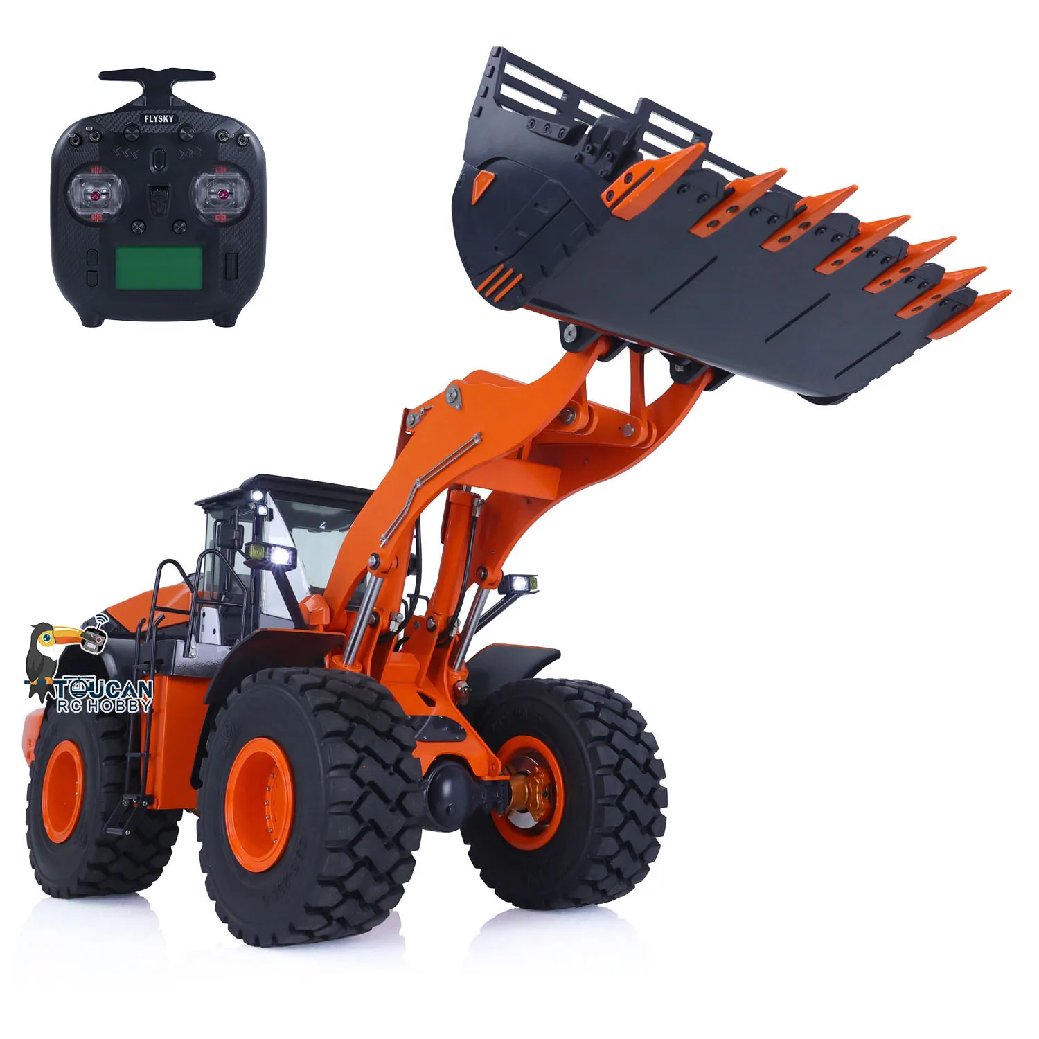 

JDMODEL ZW370 RC Hydraulic Loader JDM 198 1/14 Radio Control Metal Machine Wheeled Truck Cars Model Lights Sounds Toy TH21987