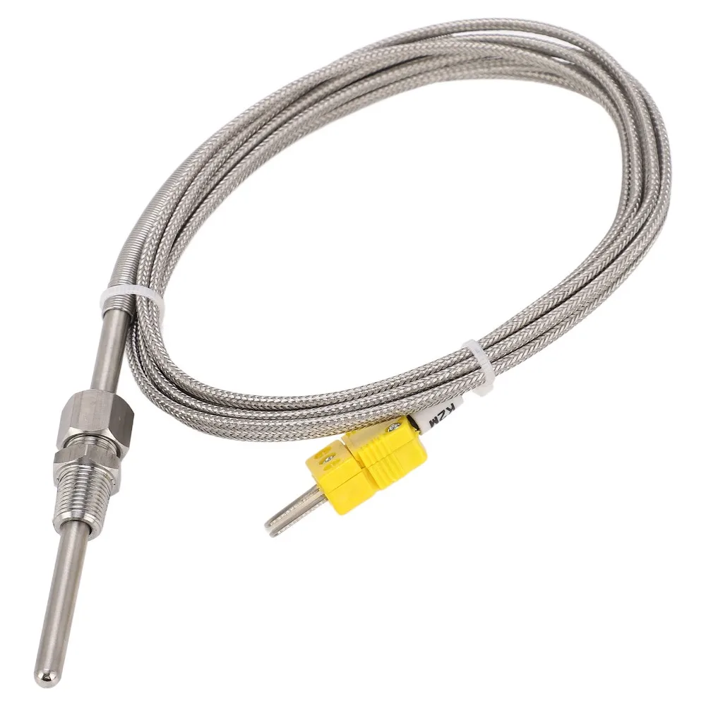 

1/8" NPT Threade K-Type Thermocouple 80mm Probe ‑100 to 1250 ℃ Temperature Sensor Compression Fittings Mini Connector EGT Sensor