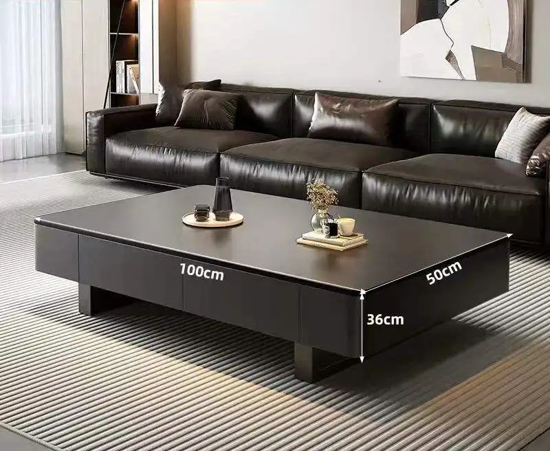 #2026 New Model Modern Luxury Durable Wood Frame Eco-Friendly Coffee Table with Rotatable Design and Storage for Apartment Home