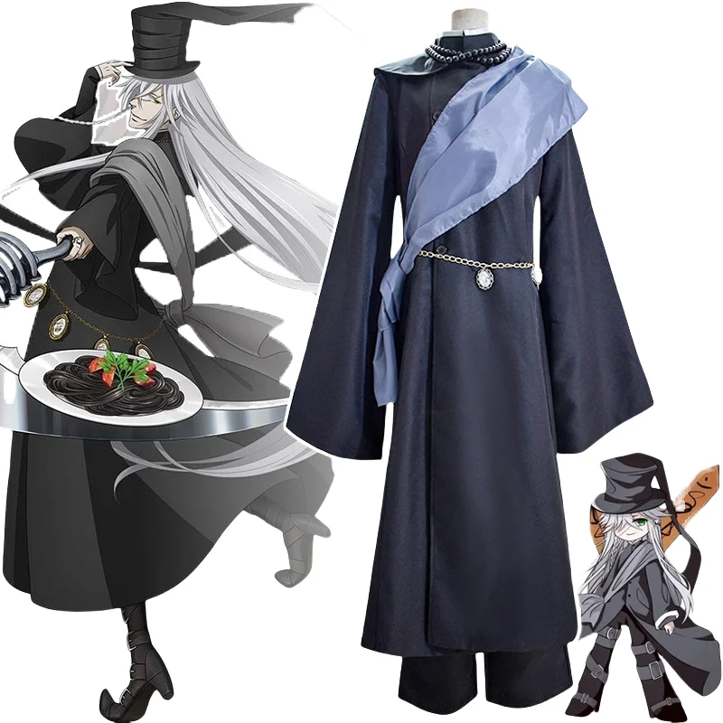 Black Butler Sebastian Michaelis Cosplay Costume Set Halloween For Clothes