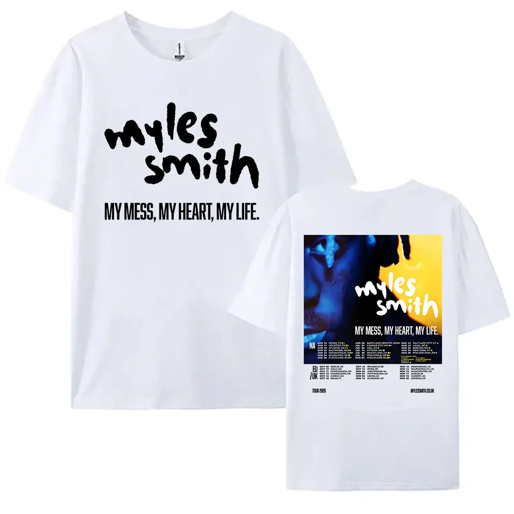 My Mess, My Heart, My Life Tour 2026 Tees Myles Smith Design Graphic Merch T-shirt Cotton Soft Women Men Tshirt Graphic Clothing