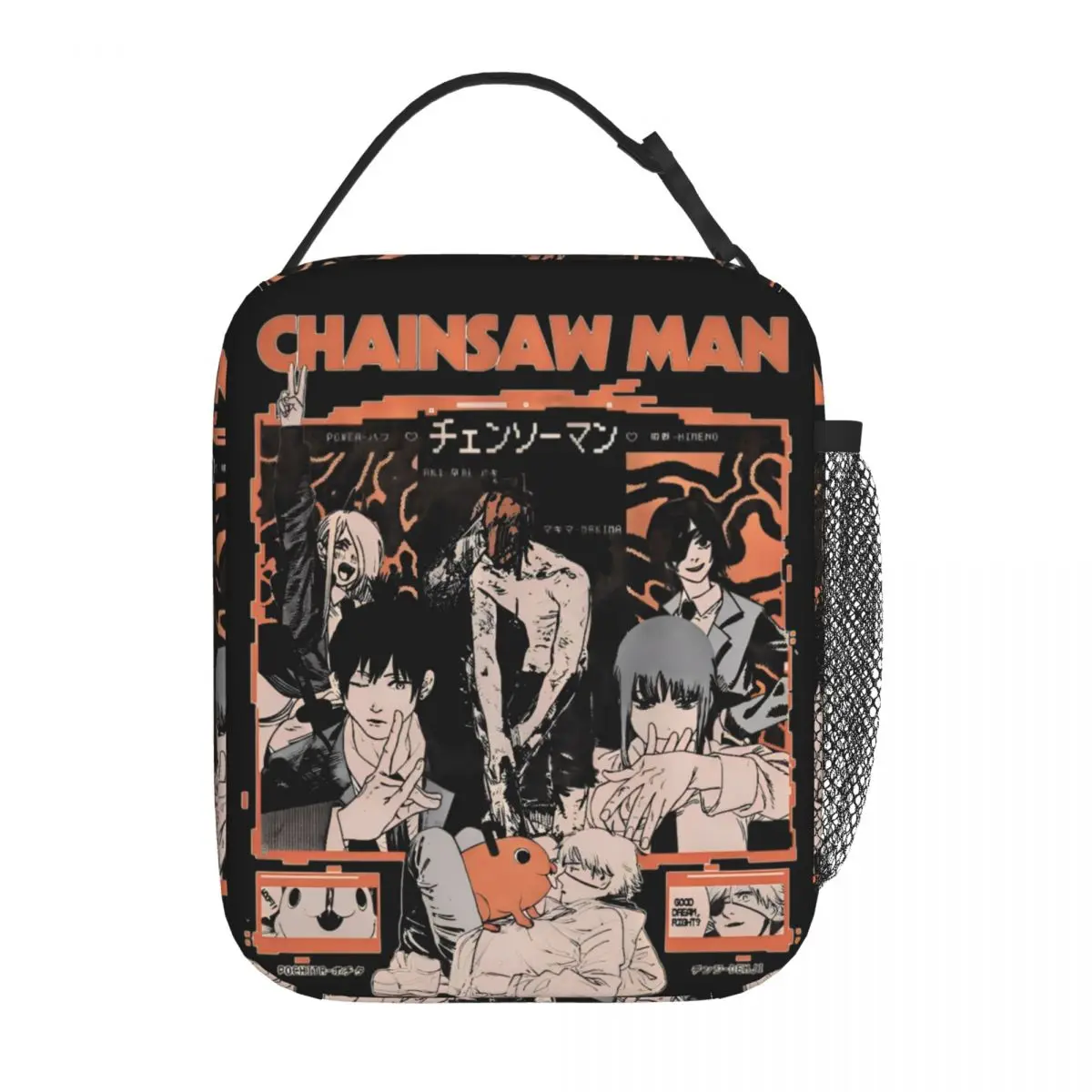 Chainsaw Man Denji Reze Insulated Lunch Bag Thermal Bag Meal Container Anime Aki Tote Lunch Box Men Women College Travel