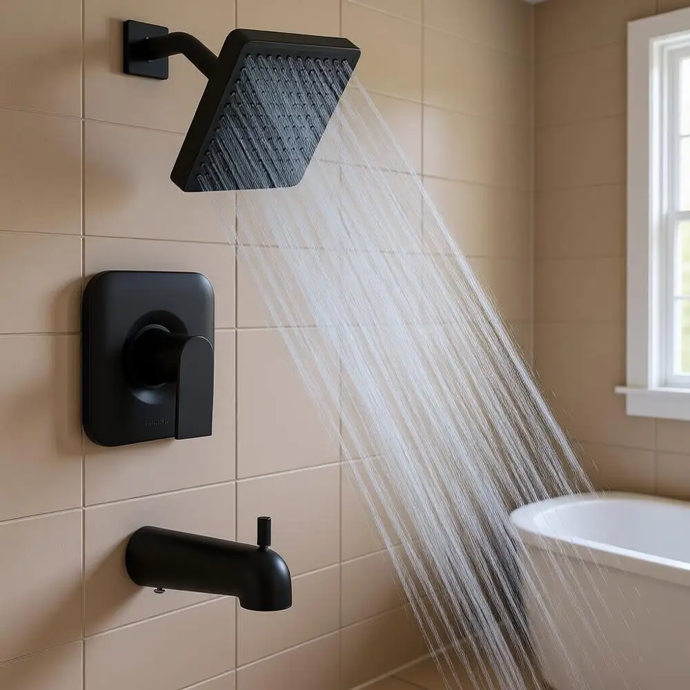 Replacement Shower Trim Kit, Matte Black, Easy to Install (2510 Required)