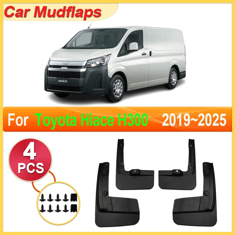 

Car Mudguards Part For Toyota Hiace 6th generation H300 GranAce 2019~2025 Mudflaps Fender Flare Cover Guard Auto Mud Accessories