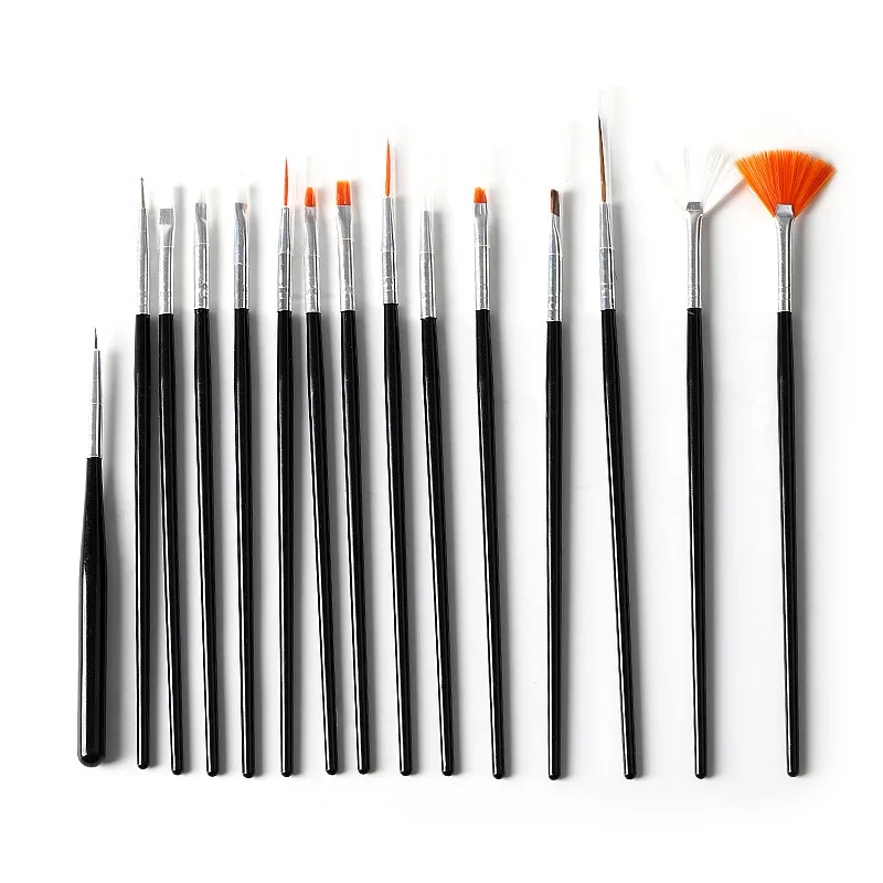 15pcs Ail Art Brushes Kit Makeup Tools For Manicure Accessories High Quality Professional Supplies Kolinsky Scrub Pen Set