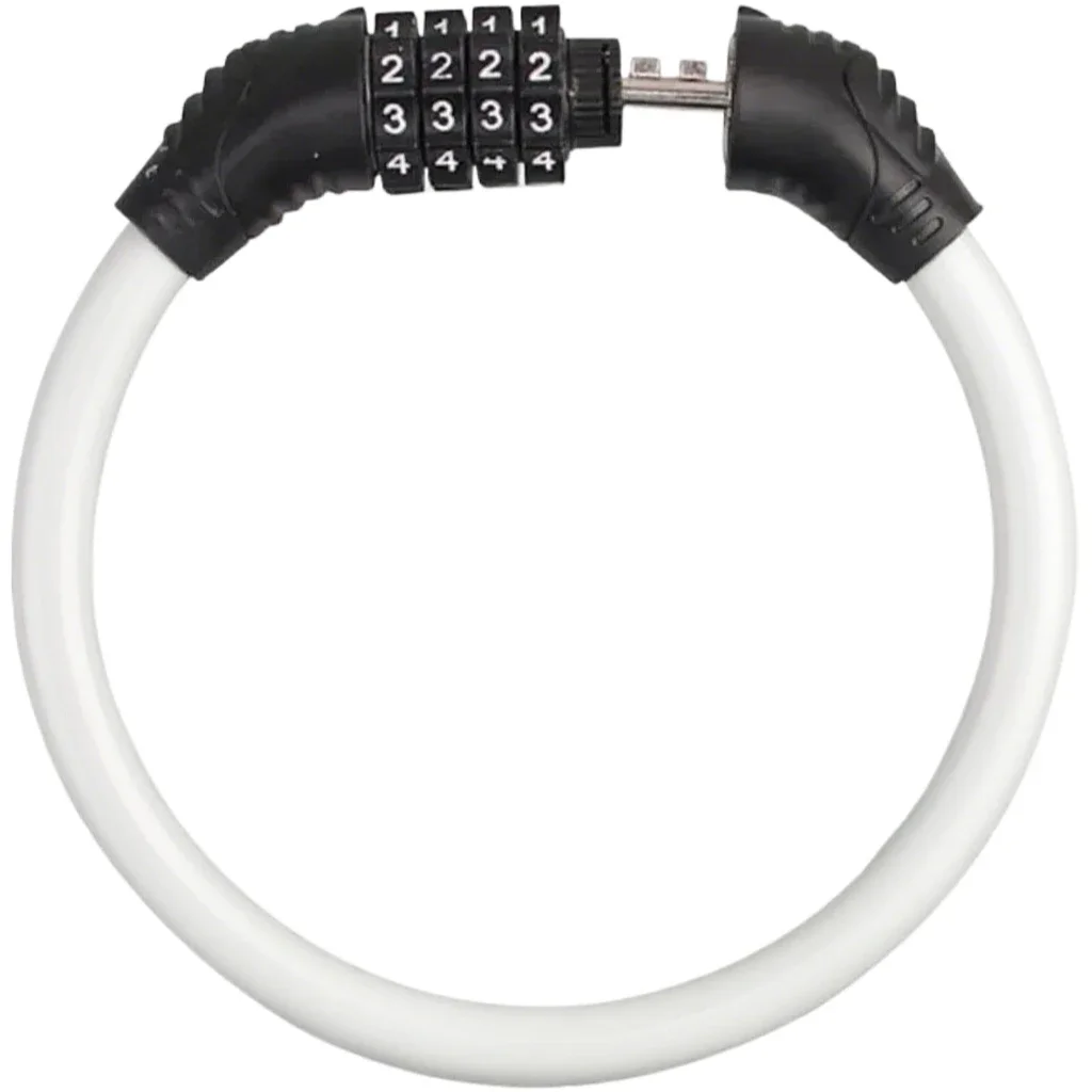 4 قفل كابل دراجة مضاد للسرقة برمز رقمي، أقفال أمان من الفولاذ المقاوم للصدأ، قفل برمز مجمع محمول