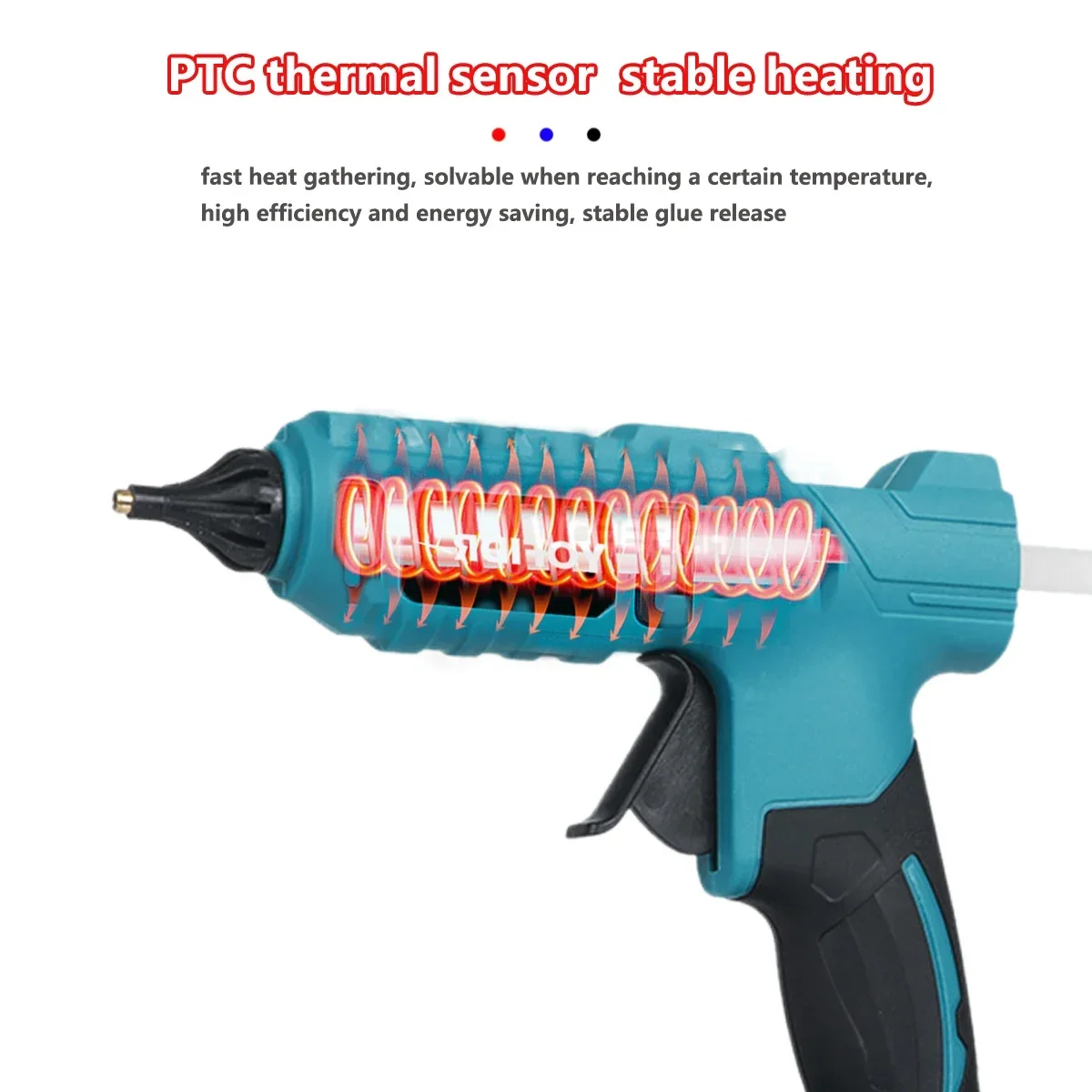 Cordless Electric Hot Melt Glue Gun for Makita 18V Battery 11mm Glue Stick Hot Melt Welding Hot Air Gun for Home Crafts DIY