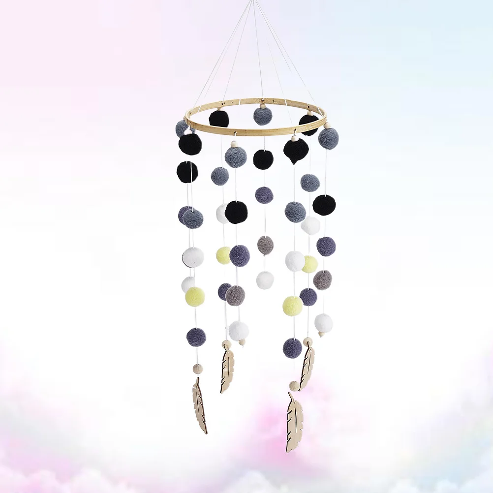 1 قطعة الرياح الرنين الجدار قلادة شعري سلسلة أسود رمادي أبيض أصفر معلق جدار ديكور غرف معيشة غرفة نوم غرفة الشمال البوهيمي