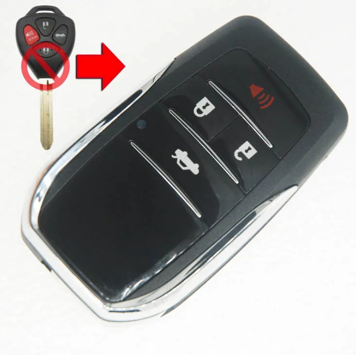 Blank Key Shell  Modified Flip Folding Remote Key Shell For Toyota RAV4 Wish Camry Hiac Corolla Hilux Fortuner