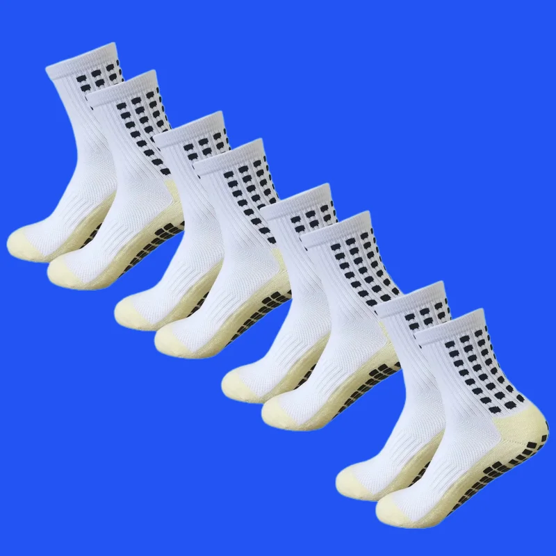 

4/8 Pairs Men's Soccer Socks Anti Slip Football Basketball Sports Grip Socks Running Soft 2024 Fashion Sports High Quality Socks