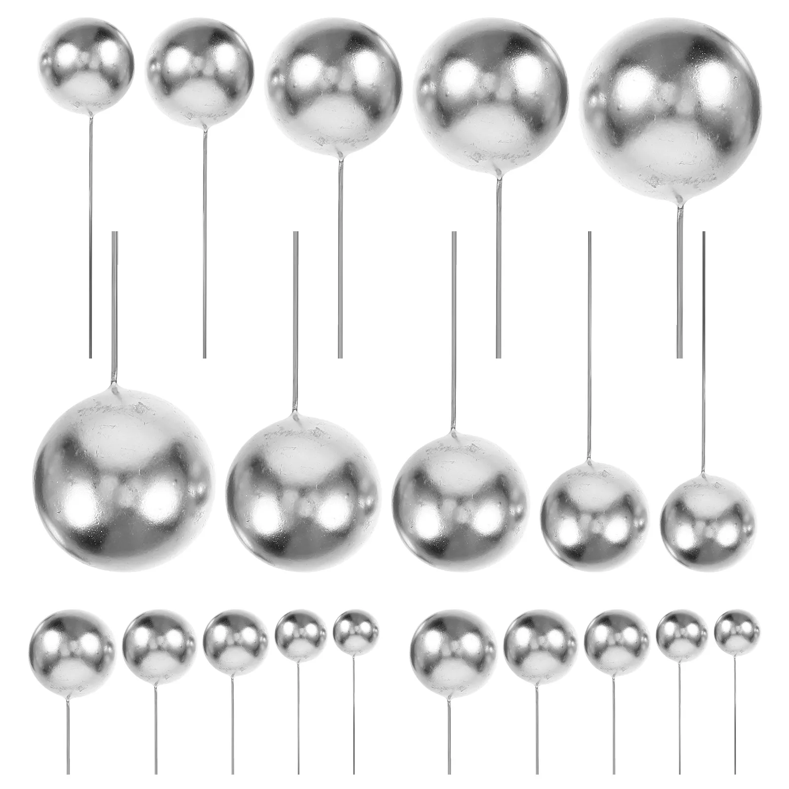 

108pcs Silver Plugin Cake Topper Mini Cupcake Toppers Dessert Decorations Birthday Party Supplies Cake Picks