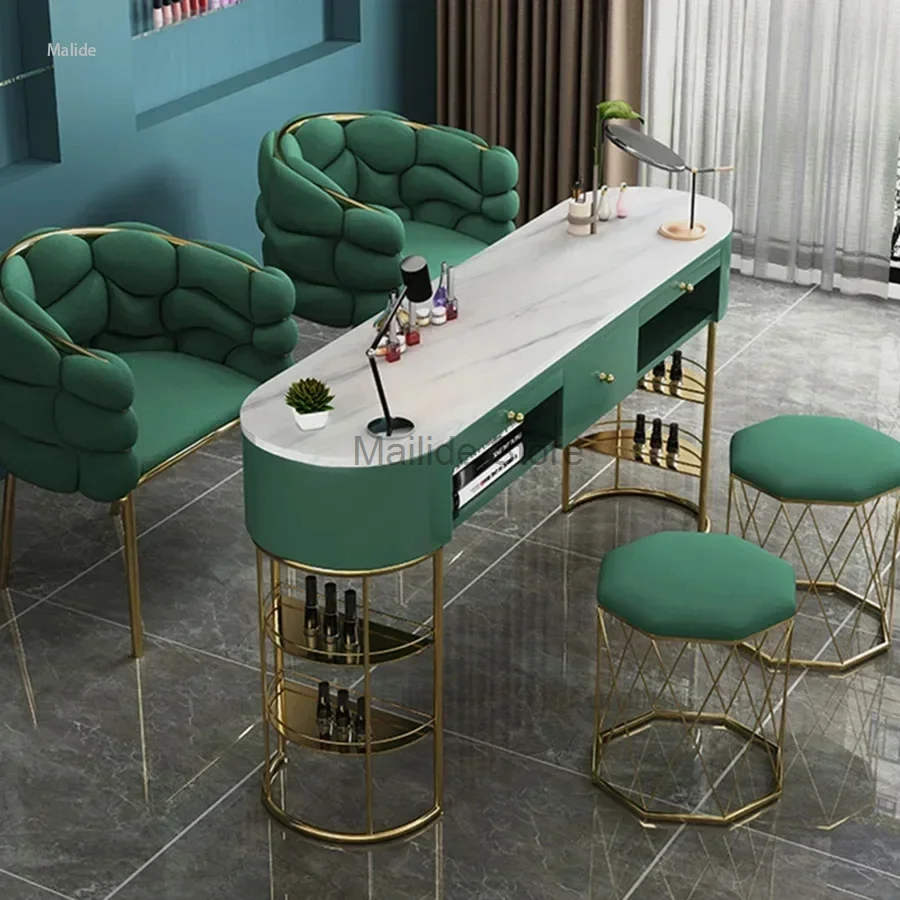 طاولات الأظافر الإبداعية من GY-Nordic ، مجموعة طاولة مانيكير مزدوجة الأظافر ، متجر الأظافر ، طاولة مانيكير احترافية ، أثاث الصالونات