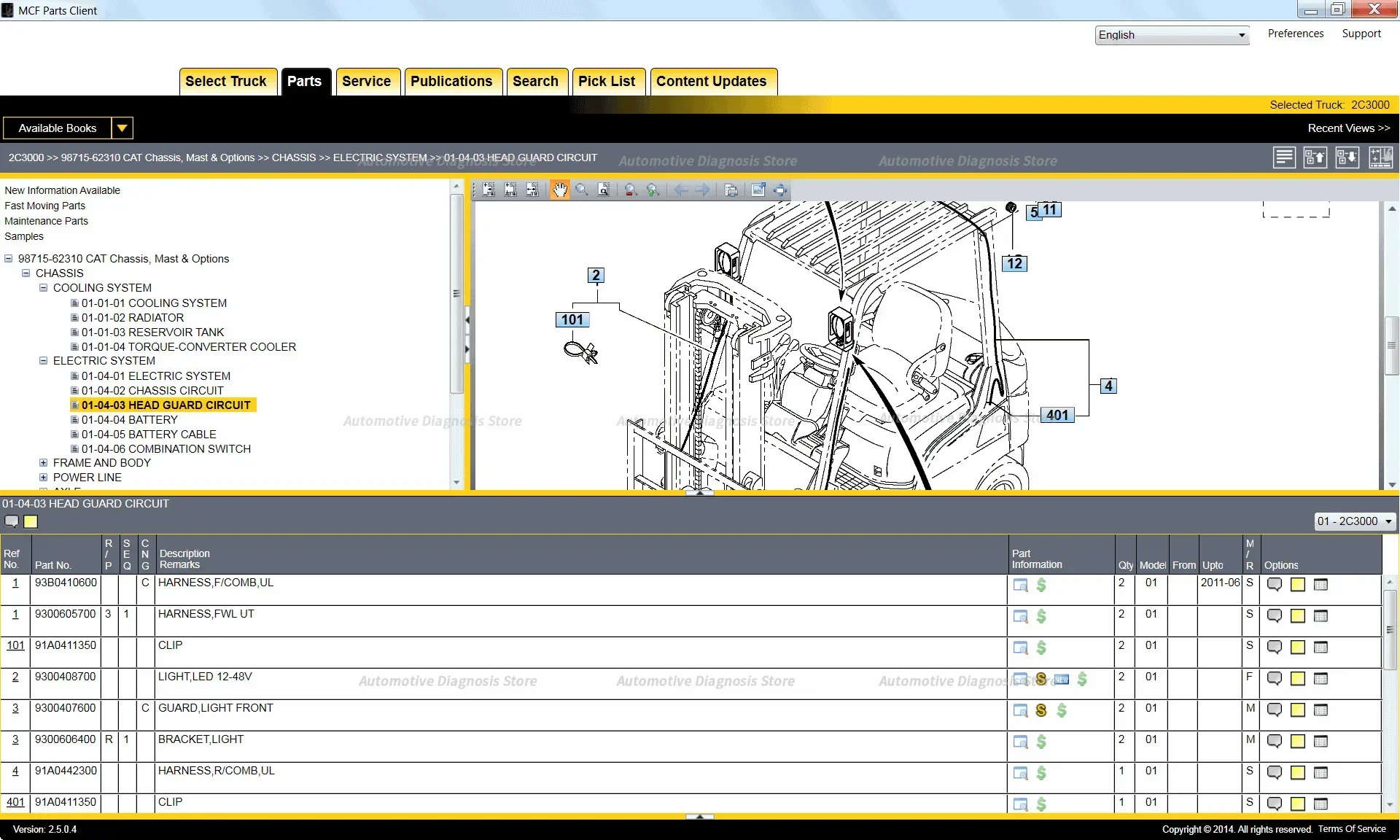Cat Lift Trucks 2024 Spare Part Catalogue [ MCFA MCFS MCFE ]