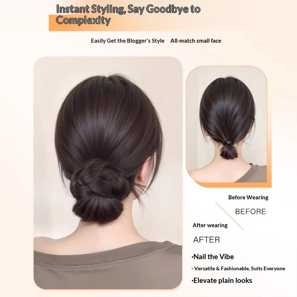 Synthetic Hair Bun Ponytail Fluffy Wig Clip Party Dress Up Hair Accessories Fake Ponytail Hair Extension For Women