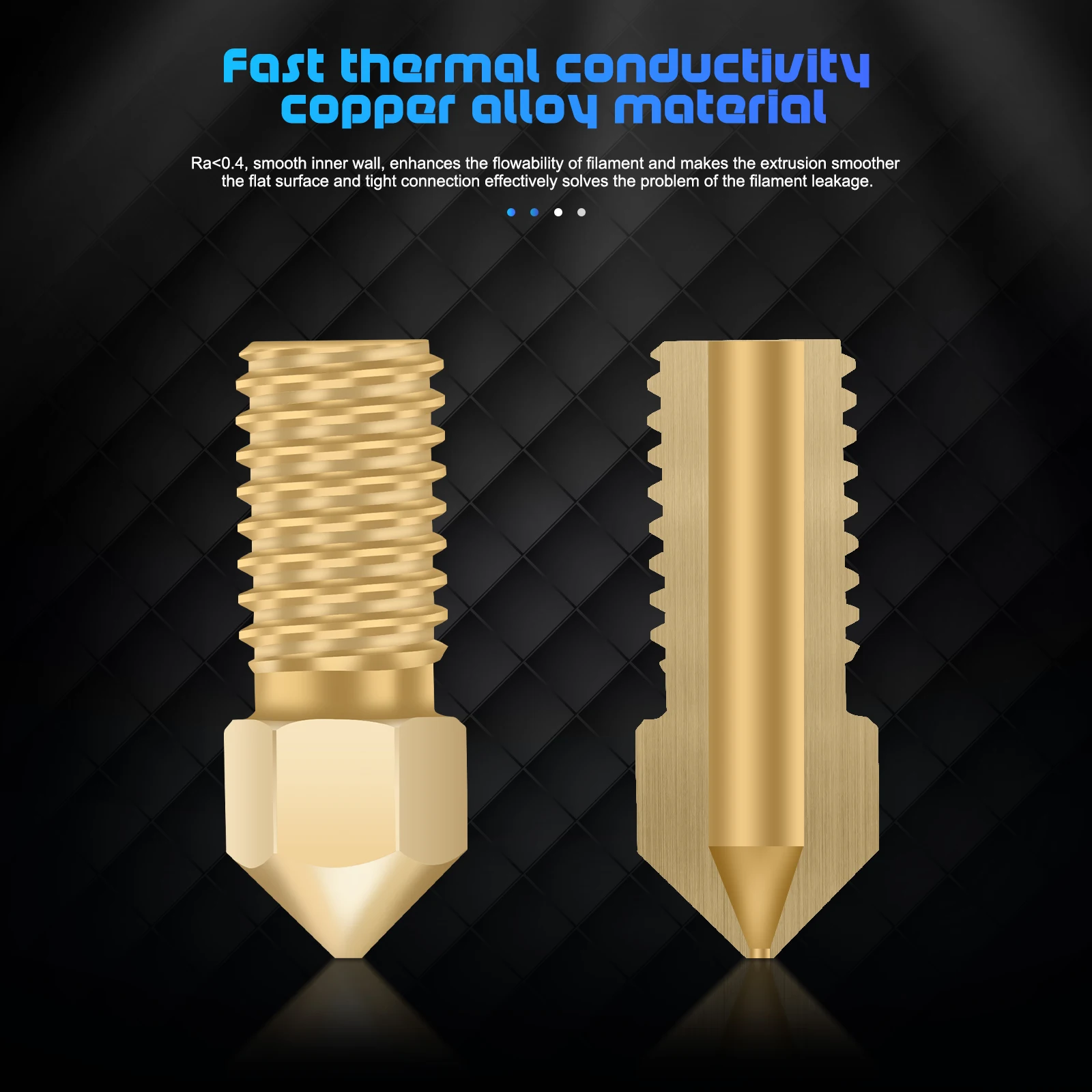 Brass Nozzle for AnkerMake M5 0.2mm-0.8mm