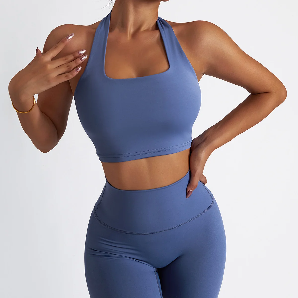 Yoga Set Women Suit Long Sleeve Jackets Push Up Workout Sportswear Female Sports Gym Legging Fitness Bra Crop Top Athletic Wear
